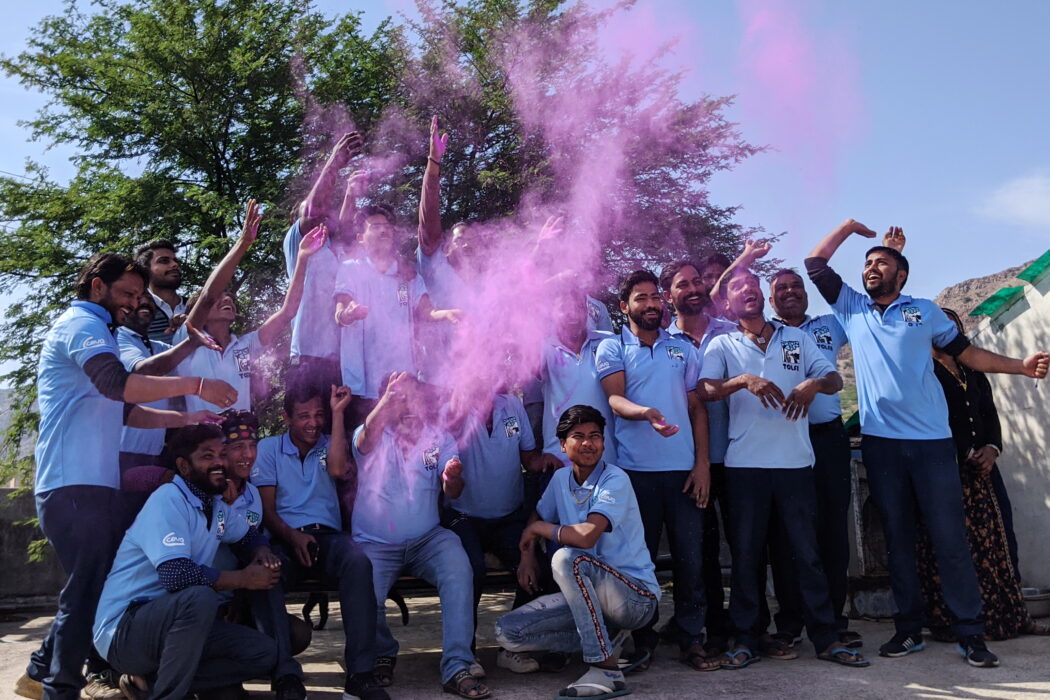 Team TOLFA playing Holi colours